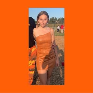 Urban Outfitters snack print one-shoulder dress!